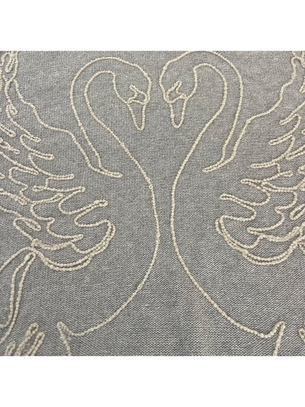 Free People We The Free Swan Embroidered Sweater Size L Oversized Coquette Boho